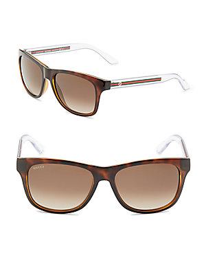 Gucci 57mm Rectangle Sunglasses
