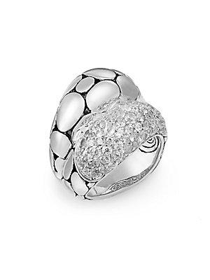 John Hardy Palu White Sapphire & Sterling Silver Ring