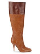 Burberry Maylake Textured Leather High Heel Knee-high Boots