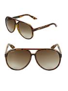 Gucci Gradient 59mm Aviator Sunglasses