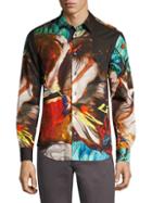 Paul Smith Slim Fit Masters Floral Print Sport Shirt