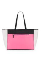 French Connection Perforated Celebration Tote/pink