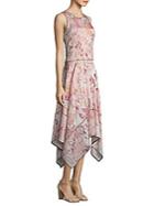 Donna Karan Sleeveless Hi-lo Floral-print Dress