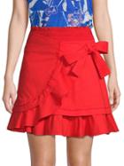 Peserico Dawson Wrap Poplin Mini Skirt