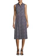 Michael Kors Collection Leopard-print Sleeveless Silk Midi Dress