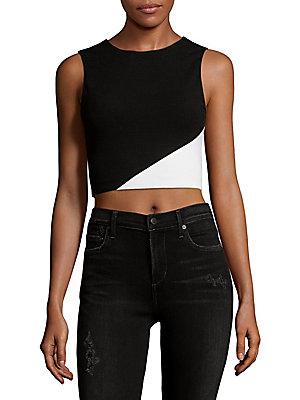 Alice + Olivia Colorblock Cropped Top