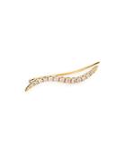 Ef Collection Wave Diamond & 14k Yellow Gold Right Ear Cuff