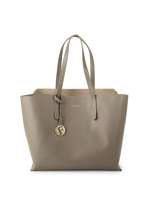 Furla Textured Leather Open Tote