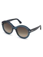 Tom Ford Kelly 53mm Round Sunglasses