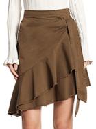 Cinq Sept Anson Ruffle Twill Skirt