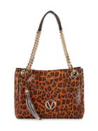 Valentino By Mario Valentino Luisa Animalier Leopard Leather Shoulder Bag