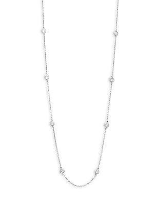 Nephora Smooth Bezel Diamond Necklace