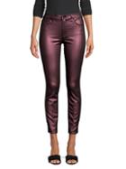 7 For All Mankind Metallic Mid-rise Ankle Skinny Jeans