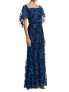 Marchesa Embroidered Floral Lace Gown