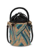 Aranaz Raffia Braided Bucket Bag