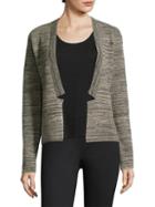 Eileen Fisher Striped Open-front Cardigan