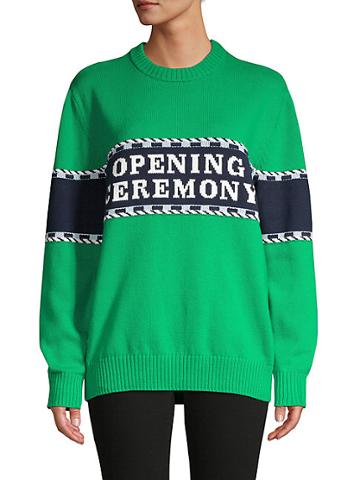Opening Ceremony Striped Cotton-blend Sweater