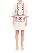 Suno Embroidered Shift Dress