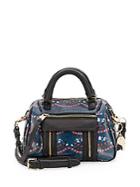 Cynthia Rowley Reece Mini Jewelery-print Leather Satchel