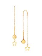 Saks Fifth Avenue 14k Yellow Gold Bead & Star Threader Earrings