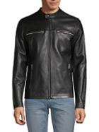 Karl Lagerfeld Paris Full-zip Leather Jacket