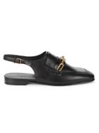 Burberry Cheltown Leather Slingback Loafers