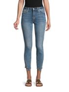 7 For All Mankind Spliced-hem Skinny Ankle Jeans