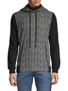 Rnt23 Patterned Cotton-blend Hooded Jacket