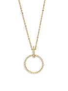 Adriana Orsini Eva Crystal Drop Circle Pendant Necklace