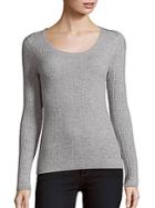 Cashmere Saks Fifth Avenue Ribbed Cashmere Pullover