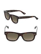 Gucci Havana 52mm Tortoiseshell Square Sunglasses