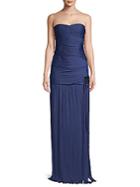 Halston Heritage Gathered Floor-length Gown