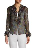 See By Chlo Silk-blend Floral Blouse