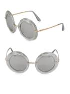 Dolce & Gabbana Cristal 50mm Round Sunglasses