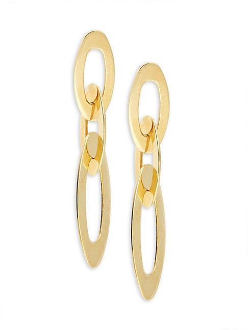 Roberto Coin 18k Gold Geometric Link Drop Earrings