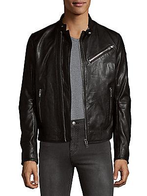 Diesel R-oyton Leather Jacket