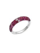 Effy Sterling Silver & Pink Sapphire Ring