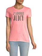 Juicy Couture Black Label Embellished J Adore Cotton Tee