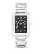 Fendi Classico Sapphire & Stainless Steel Square Watch