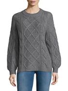 Cashmere Saks Fifth Avenue Cable Cashmere Sweater
