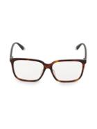 Gucci 58mm Tortoiseshell Square Optical Glasses