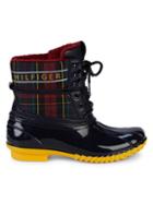 Tommy Hilfiger Hessa Plaid Faux Fur-lined Duck Boots