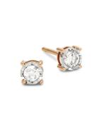 Effy 14k Rose & White Gold Diamond Stud Earrings