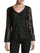 Supply & Demand V-neck Floral Lace Top