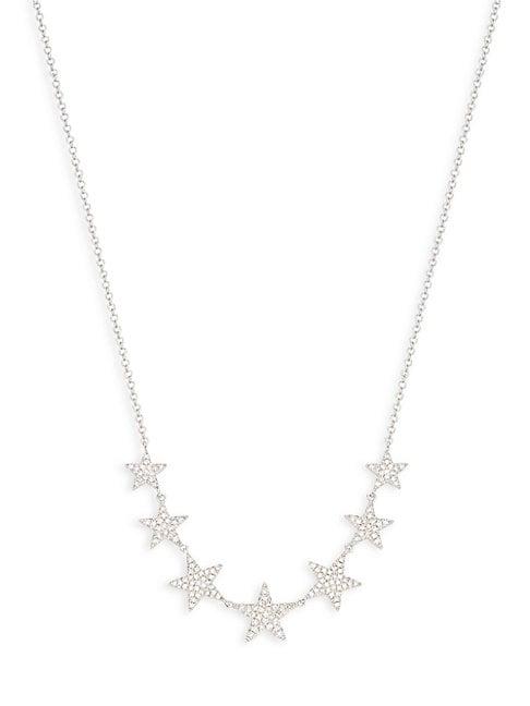 Saks Fifth Avenue 14k White Gold & Diamond Charm Necklace
