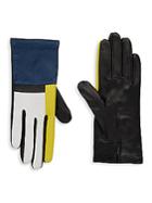 Maison Fabre Colorblock Leather Gloves