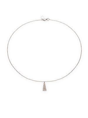 Meira T Diamond & 14k White Gold Icicle Necklace