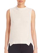 Milly Sleeveless Cashmere-blend Sweater