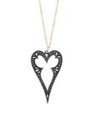Mizuki Open Heart Silver Pendant Necklace