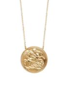 Saks Fifth Avenue Made In Italy 14k Yellow Gold Coin Pendant Necklace